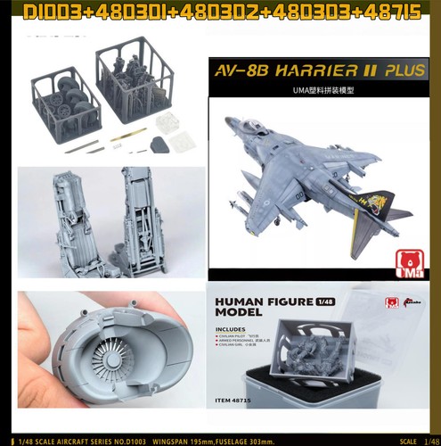 Uma d1003 48 harrier - uma, 1/48