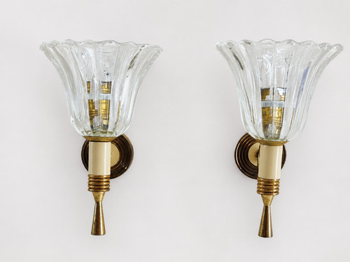 Coppia appliques ottone - in,