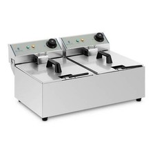 Friggitrice Elettrica Doppia Professionale Capacita' Max. 2 X 10 L E 2 X 3200 W