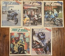 RARE! 5 Issues of "FREE 2 WHEEL" 2002 MOTORCYCLE MAGAZINES *FREE SHIPPING*