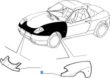 Parafango anteriore sinistro per Fiat Barchetta (1995-2004)