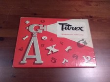 11572- Titrex caratteri per titoli di Film su lavagna magnetica. Anni '60