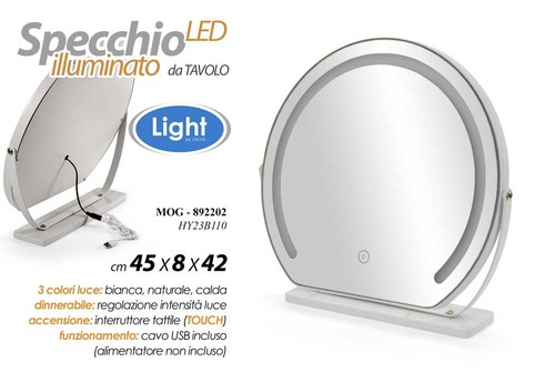 Specchio tavolo tondo - specchio,