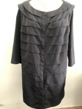 Paola Frani original spolverino blu donna tg 42 poliestere pieghe/woman trench