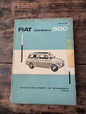 FIAT 500 GIARDINIERA Tipo 120 CATALOGO PARTI RICAMBIO Meccanica ORIGINALE 1966