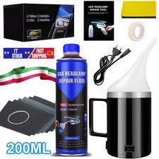 200ml Kit Completo Rinnova lucida Fari con polimero liquido professionale Graffi