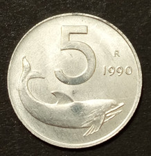 5 LIRE DELFINO 1981 1982 1983