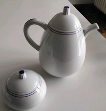 Richard Ginori Caffettiera Porcellana + Zuccheriera Bellissimo Design Rari