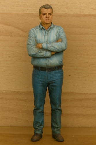 Modellino diorama uomo con - modellino,
