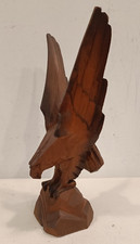 Vecchia SCULTURA vintage in LEGNO STILE VAL GARDENA, SCOLPITA, AQUILA FALCO