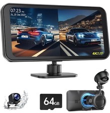 Lamto 6.25 pollici Dash Cam Auto 4K con Carplay Android Auto, Frontale 4K...