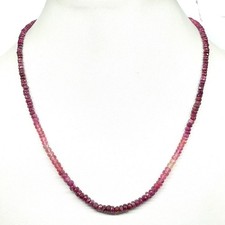 Collana 18 pollici rubini