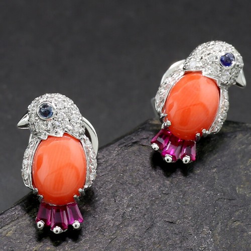 Orecchini tierschmuck corallo - orecchini,