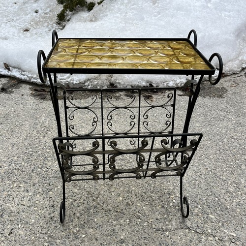 Tavolino vintage nero ferro