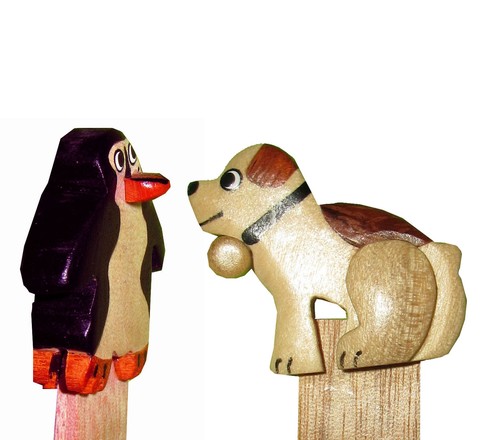Segnalibro animali legno - 2, set