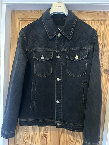 Giacca jeans fendi navy - jeans, fendi.