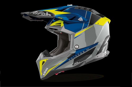 Casco airoh aviator push blu - push,