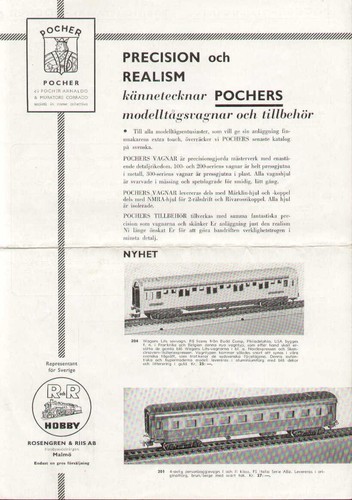 Catalogo pocher 1957 precision - 1957,