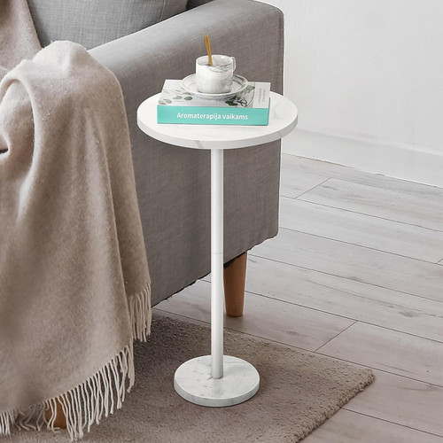 Tavolino rotondo nero con base - con,