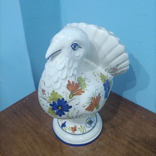Scultura gallo porcellana este - scultura,