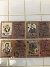 4 Tessere Postali di Riconoscimento  Regno D'Italia e Repubblica , Come Da Foto