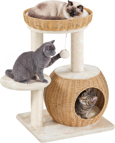 Albero per gatti rattan - albero, in