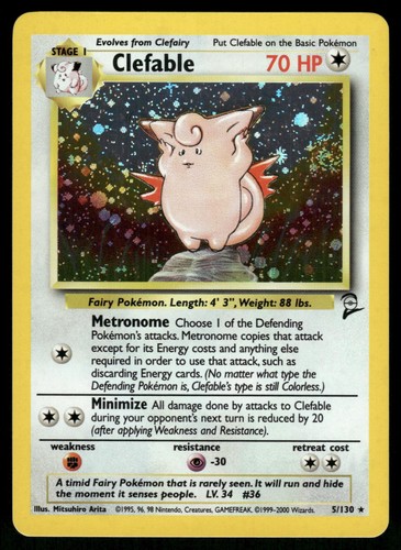 Clefable 130 holo raro - clefable,