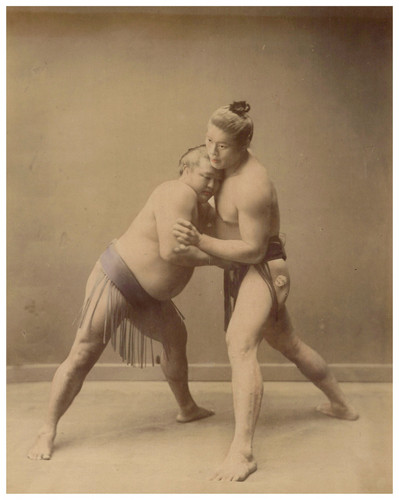 Japan sumo wrestling vintage - sumo,