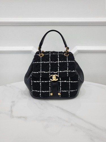 Chanel wool tweed black - chanel,