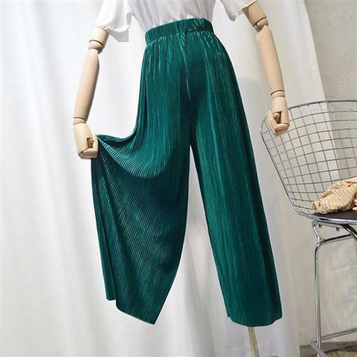 Pantalone donna lucido cropped