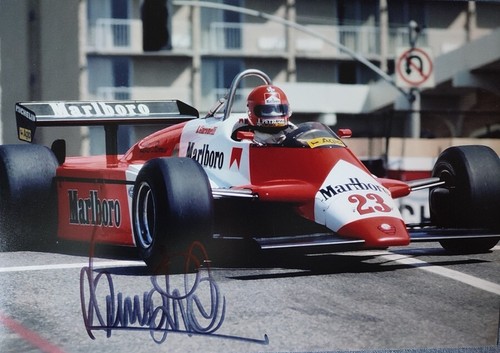 Photo signée bruno giacomelli - bruno,