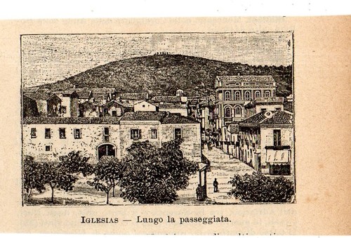 Stampa antica iglesias piccola - iglesias,