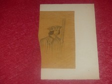 Disegno Originale Su Strato/Matita Fine XIX Uomo Rinascimento Costume Storia