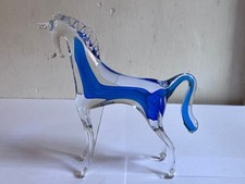 Cavallo in vetro di Murano sommerso. Vintage anni '60/'70. Soprammobile.