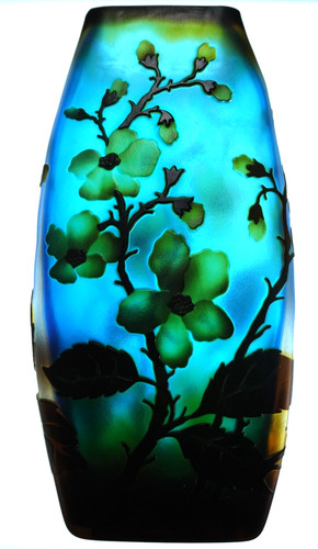 Vaso vetro artistico a - vetro,