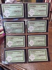 LOTTO 80 MINIASSEGNI ICCREA 100 LIRE INTESTATARI DIVERSI ANNI '70