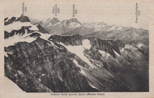 Cartolina monte rosa val - cartolina,