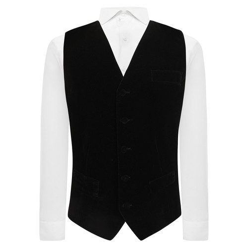Gilet velluto nero - in,