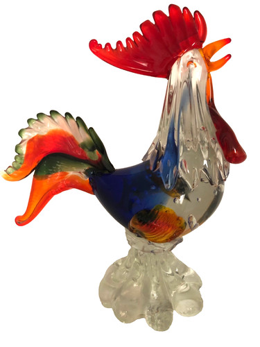 Scultura grande gallo vetro - grande,