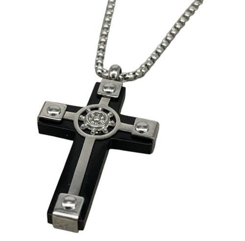 Collana croce timone nave - collana,