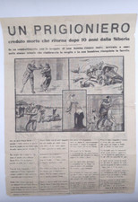 UN PRIGIONIERO RITORNA DALLA SIBERIA 1950 Piazza Marino volantino Cantastorie