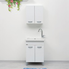 Mobile Lavatoio in ceramica 60x60 pilozzo per lavanderia con strizzatoio