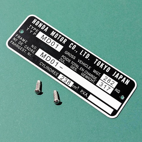 Plaque constructeur honda - constructeur,