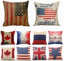 Copricuscino Vintage Accogliente Cuscino Americano Cotone Federe Divano Lino Arredamento Casa