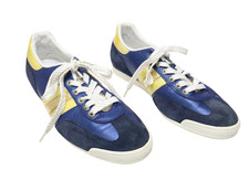 Scarpe D'ACQUASPARTA Donna EUR 39 Blu Giallo Bassa Stringata Sneakers