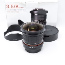 Obiettivo Samyang 8mm f/3.5 UMC CS II Fisheye per attacco Canon EF - Ottime condizioni