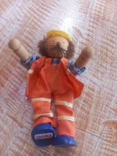 Goki- Bert Bambolina Flessibile In Legno e Stoffa per Casa Delle Bambole VINTAGE