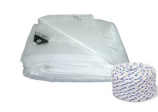 Telo telone RETINATO PVC trasparente occhiellato impermeabile 140 GR/MQ