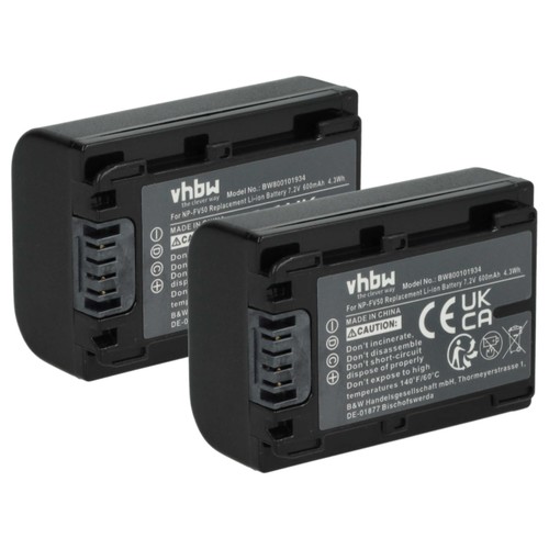 Batteria per sony nex vg20e - 2x,