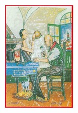 Postcard Pinocchio Geppetto
